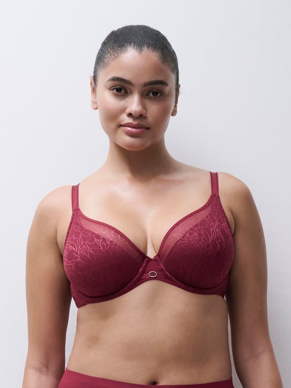 Chantelle | Belle - Belle Lightweight Plunge Bra Red Raspberry - 1