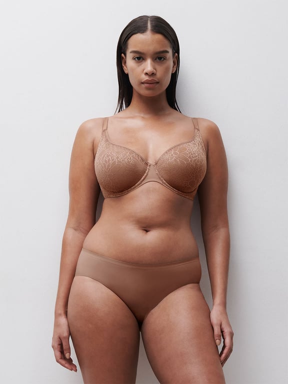 Belle Lightweight Plunge Bra Coffee Latte Nude - 6