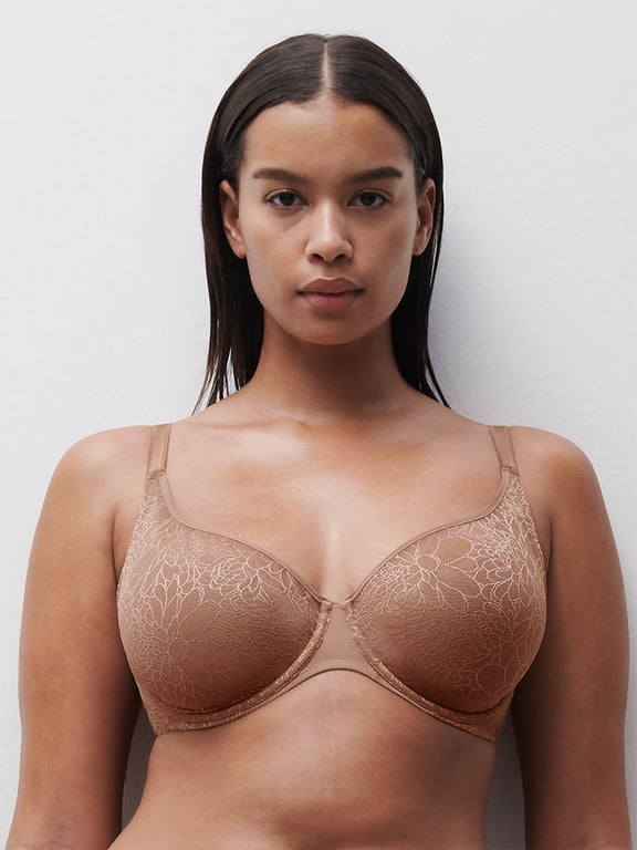 Chantelle | BELLE - Belle Lightweight Plunge Bra Coffee Latte Nude - 1