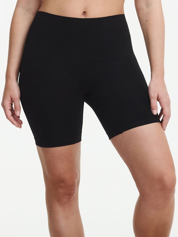 Smooth Comfort High Waist Mid-Thigh Light Shaping Short Black - 1