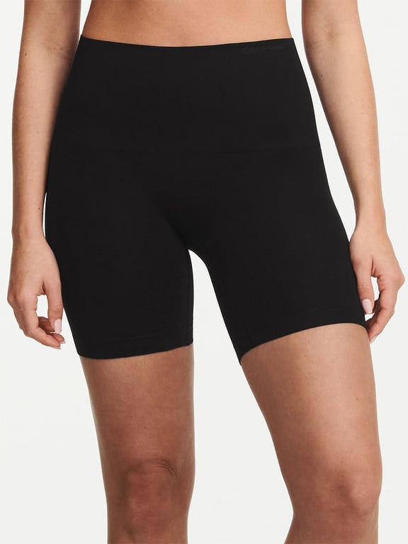 Smooth Comfort High Waist Mid-Thigh Light Shaping Short Black - 0