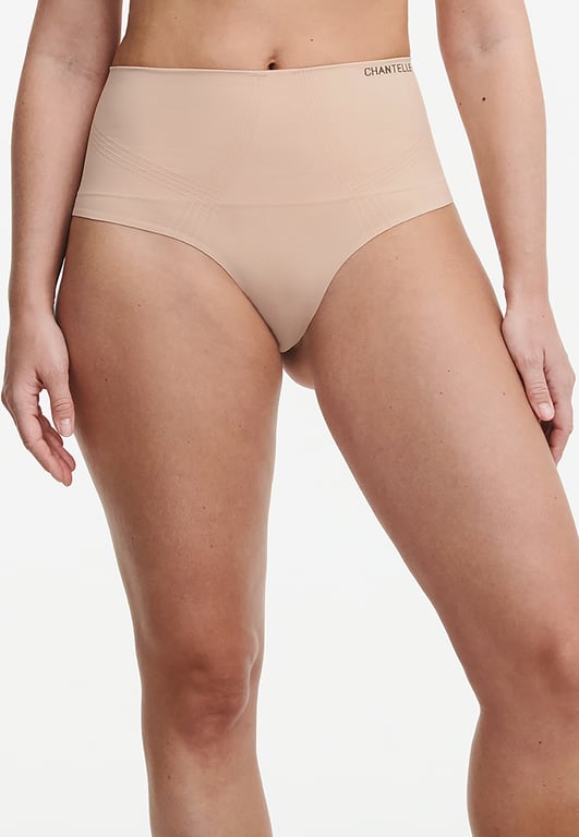 Smooth Comfort High Waist Light Shaping Thong Clay Nude - 1