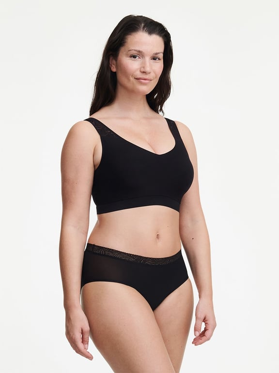 Chantelle 11G1 SoftStretch Padded Top with Lace - Black - Allure Intimate  Apparel