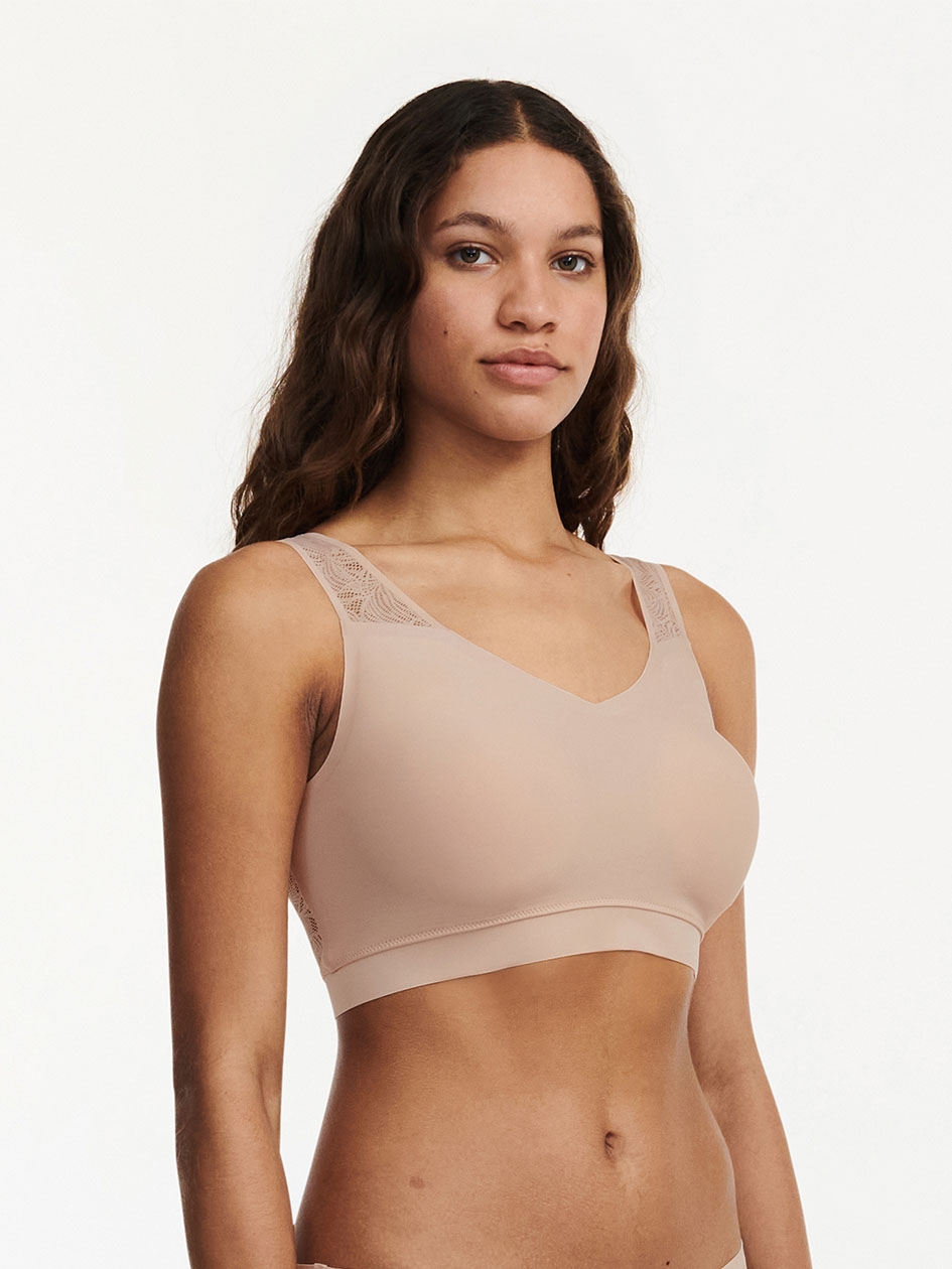 SoftStretch Padded Top with Lace Nude Blush