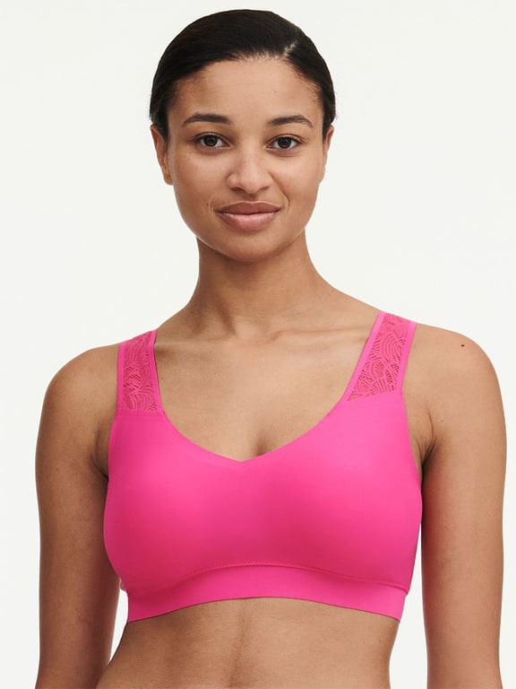 SoftStretch Padded Top with Lace Rose Pitaya - 0