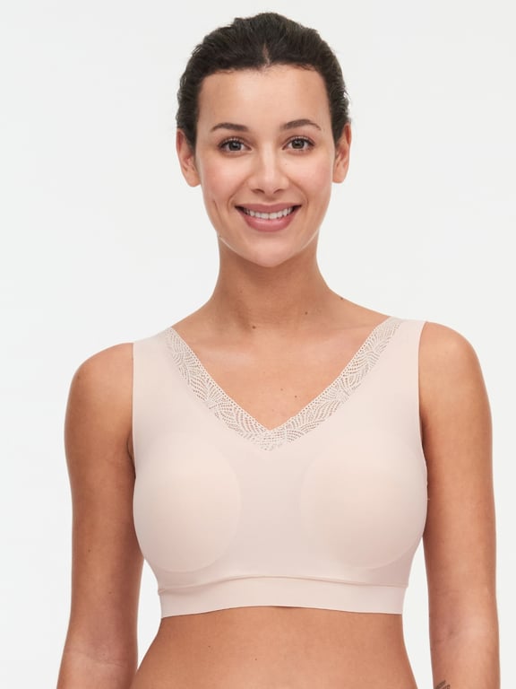 SoftStretch Padded Bra Top with Hook and Eye Nude Blush - 0