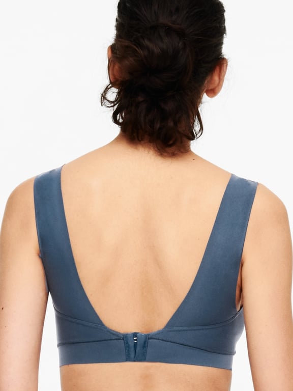 SoftStretch Padded Bra Top with Hook and Eye Ceramic Blue - 1