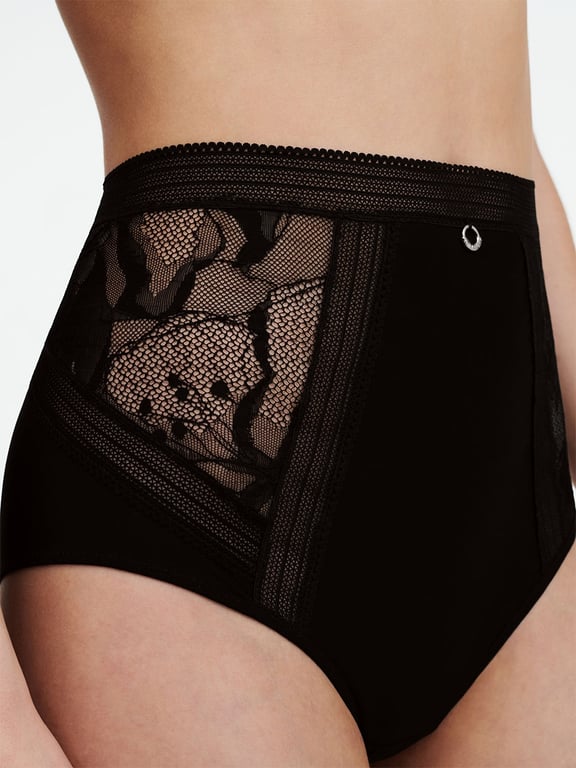 True Lace High Waisted Brief Black