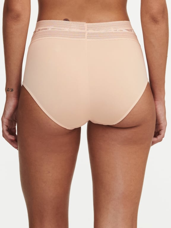 True Lace High Waisted Brief Nude Blush - 1