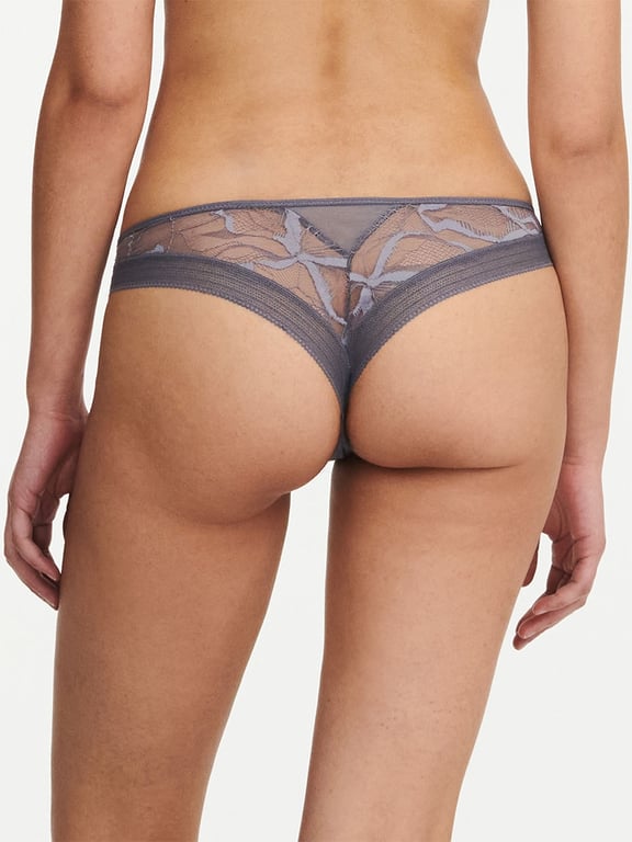 True Lace Thong Slate Grey - 1