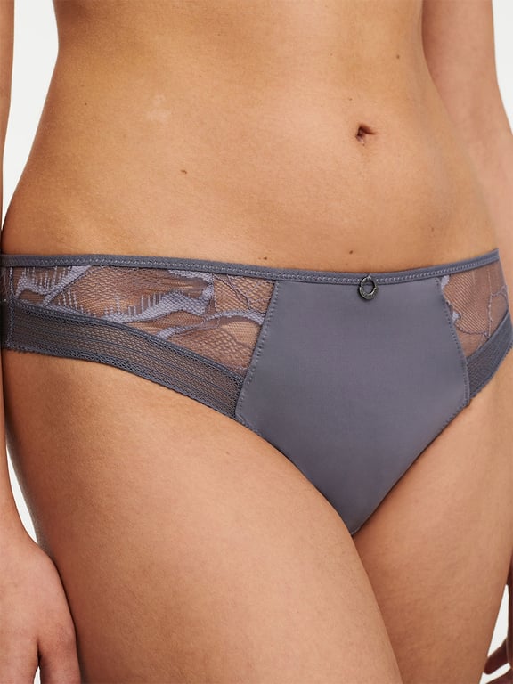 True Lace Thong Slate Grey - 2