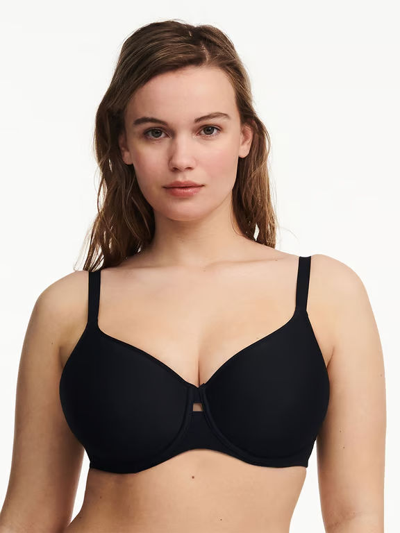 Smooth Lines Smoothing Minimizer T-Shirt Bra Black/Nude Blush - 0