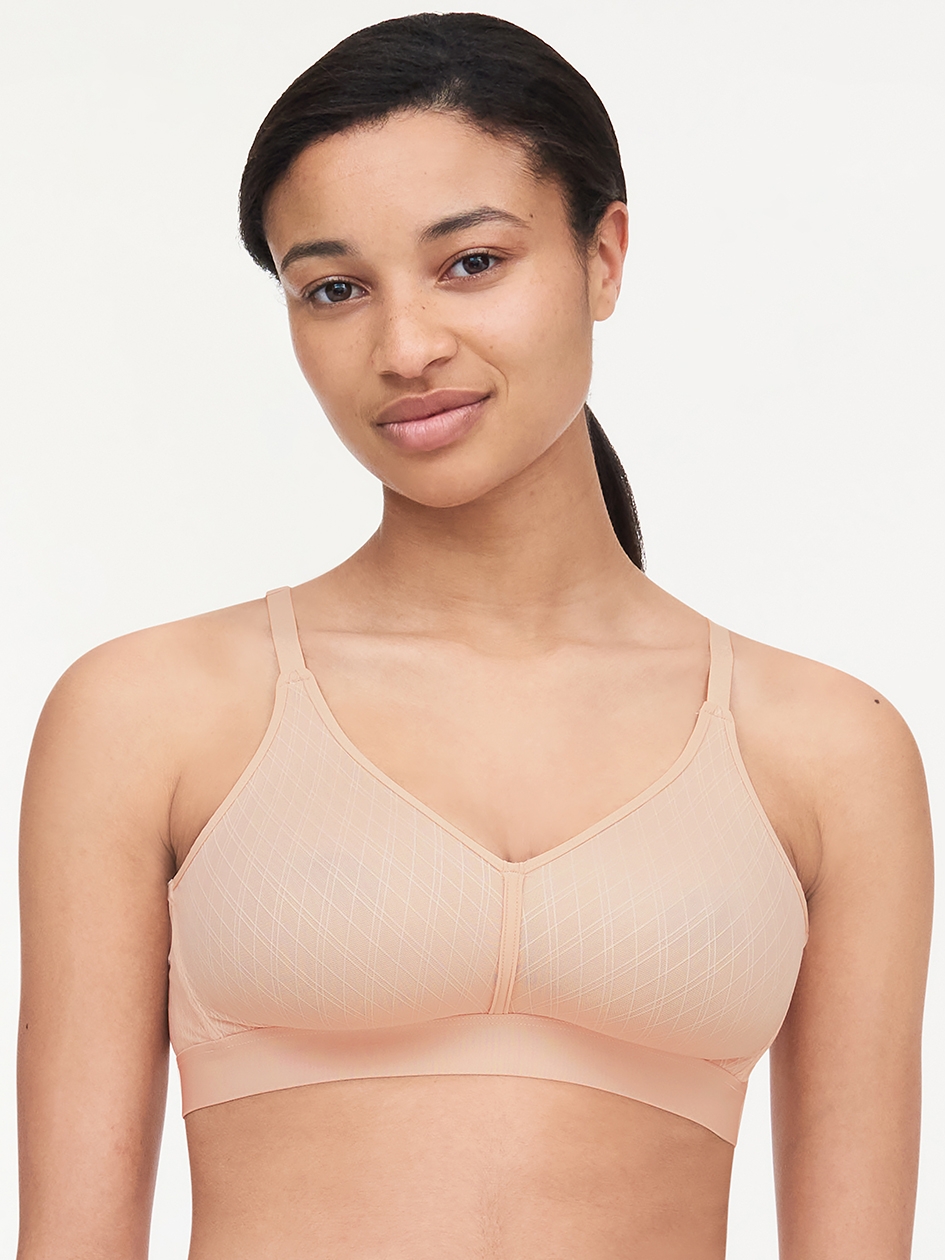Chantelle 36c Smooth Lines Back Smoothing Wireless Bra Nude Blush