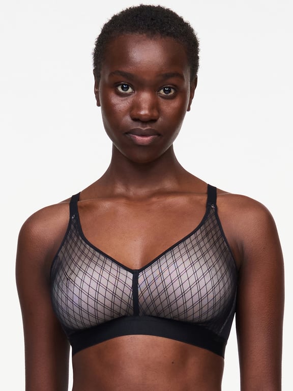 Chantelle | Smooth Lines - Smooth Lines Back Smoothing Wireless Bra Black/Nude Blush - 1