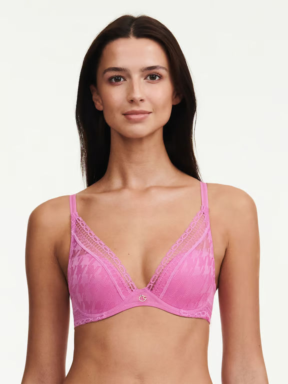 Impression Lace Plunge Contour Bra Rosebud - 0