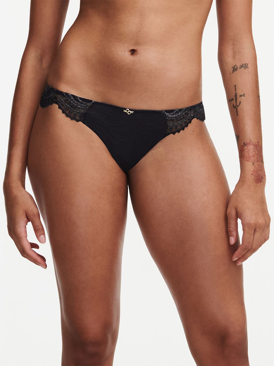 Mystic Dream Lace Thong Black Lurex