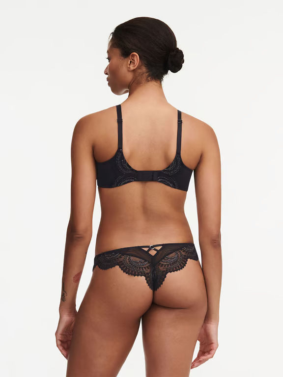 Mystic Dream Lace Unlined Demi Bra Black Lurex - 4
