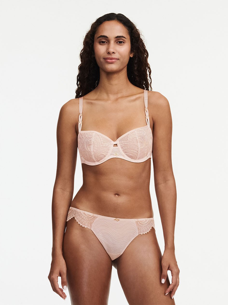 Mystic Dream Lace Unlined Demi Bra Taffeta Pink