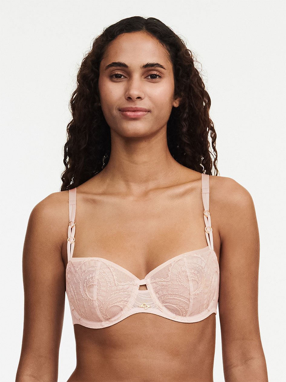 Mystic Dream Lace Unlined Demi Bra Taffeta Pink