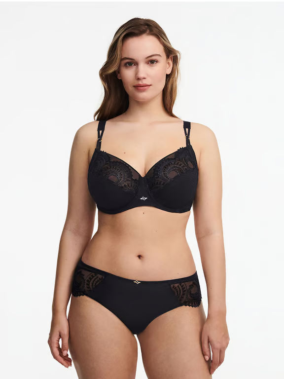 Mystic Dream Lace Full Coverage Unlined Bra Black Lurex