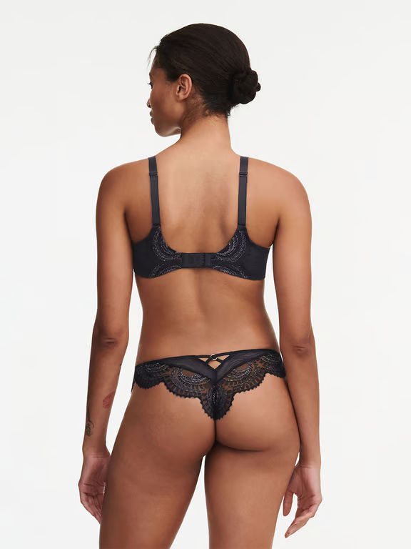 Mystic Dream Lace Plunge Contour Bra Black Lurex - 4