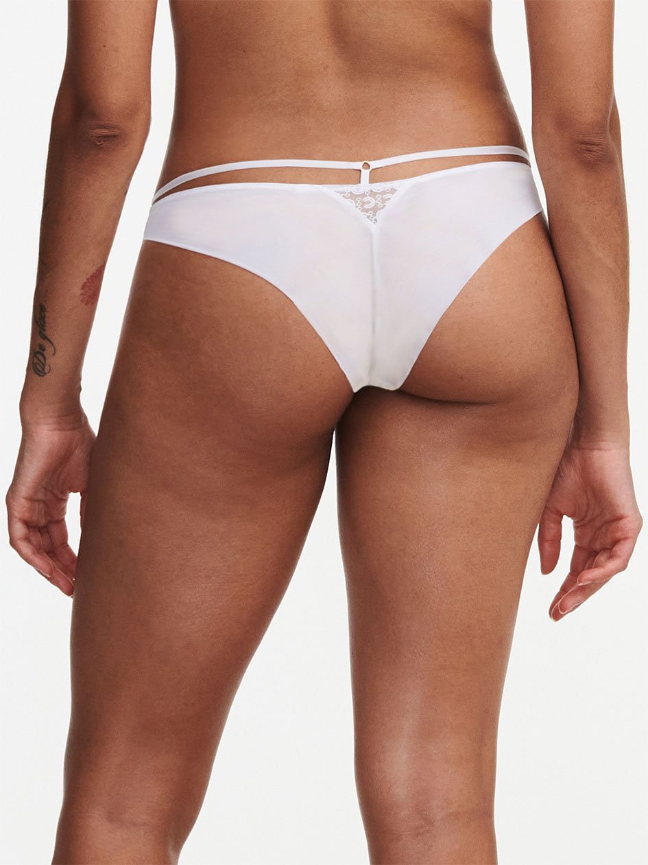 Monogram Cheeky Bikini White