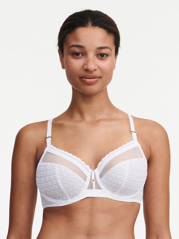 Chantelle | Monogram - Monogram Plunge Unlined Bra White - 1