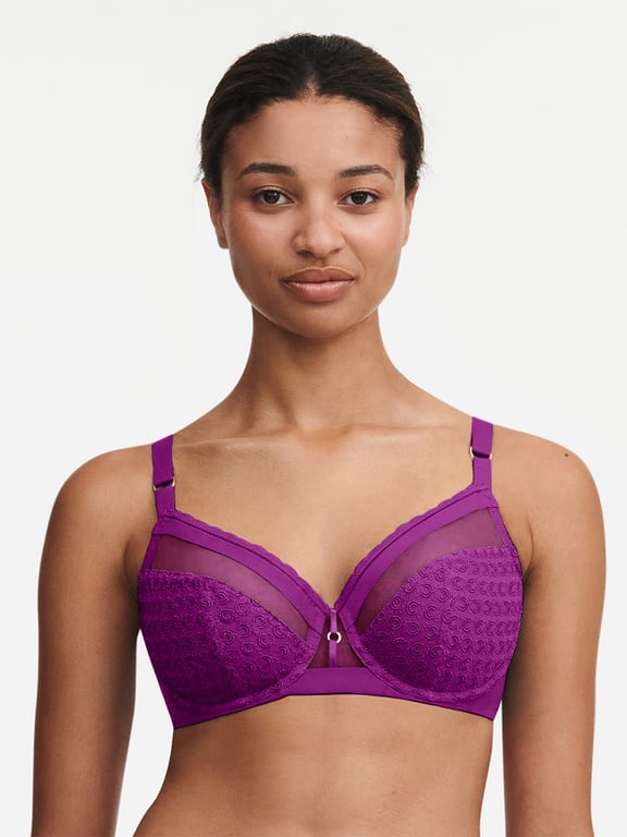 Monogram Plunge Unlined Bra Ultra Violet Monogram Plunge Unlined Bra Ultra Violet
