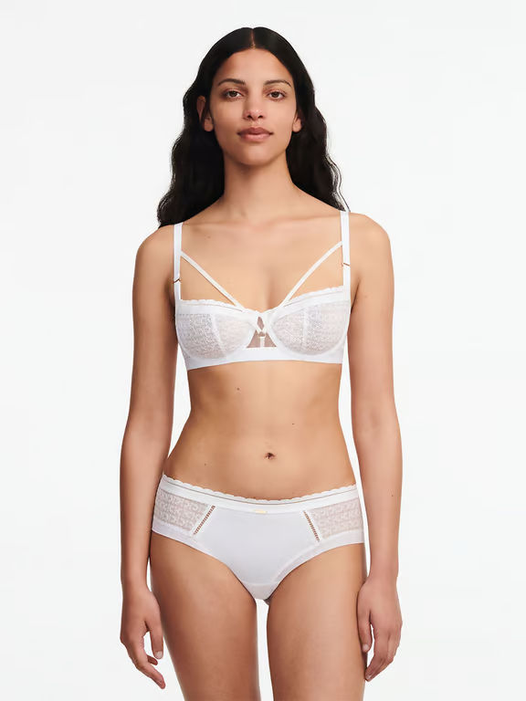Monogram Unlined Demi Bra White - 3