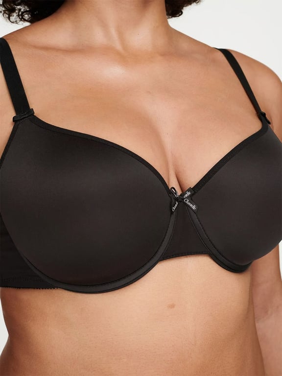 Basic Invisible Smooth Support T-Shirt Bra Black - 3