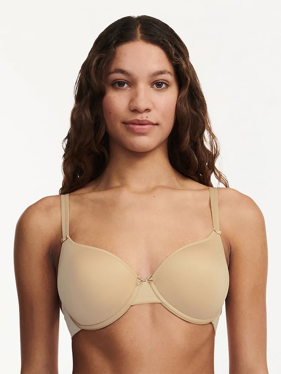 Basic Invisible Smooth Support T-Shirt Bra Nude Beige - 0