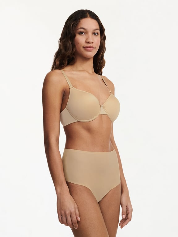 Basic Invisible Smooth Support T-Shirt Bra Nude Beige - 2