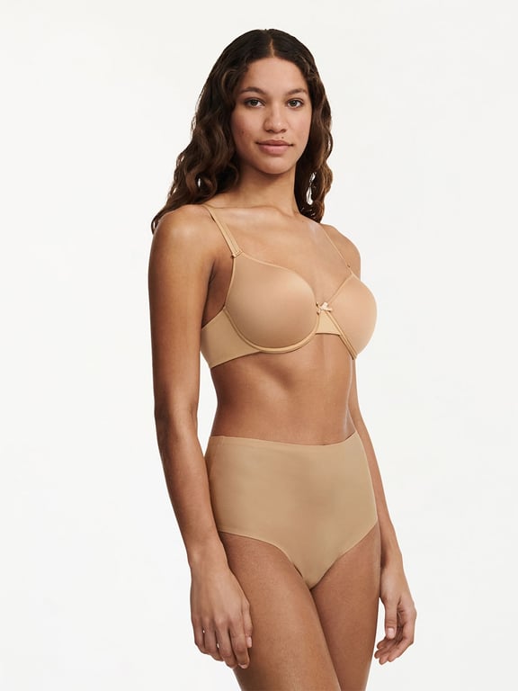 Basic Invisible Smooth Support T-Shirt Bra Nude Toffee - 2