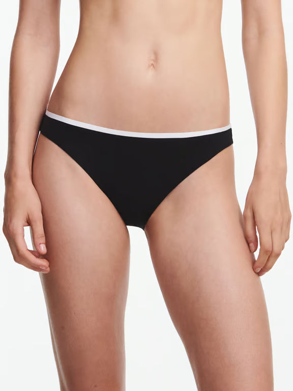 Authentic Bikini Swim Bottom Black/White - 0
