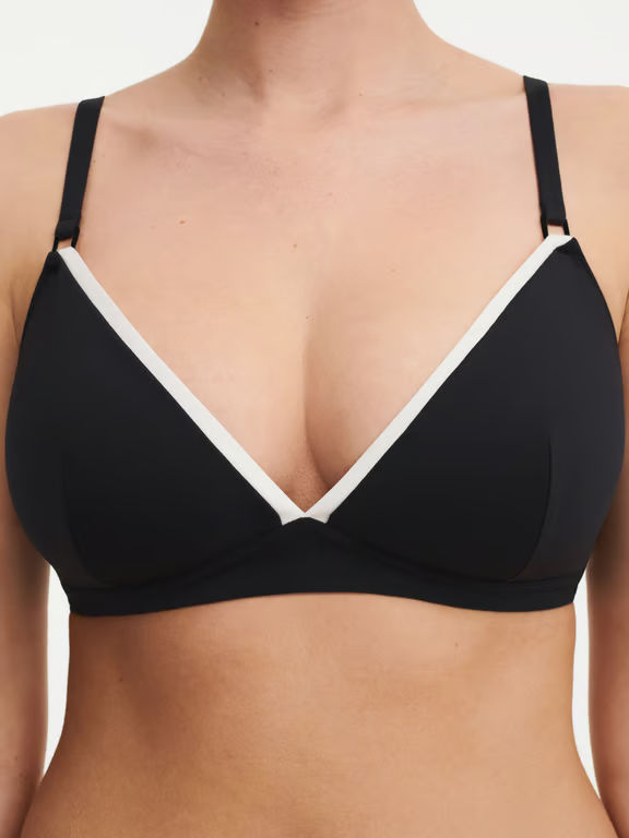 Authentic Wireless Swim Top Black/White - 2