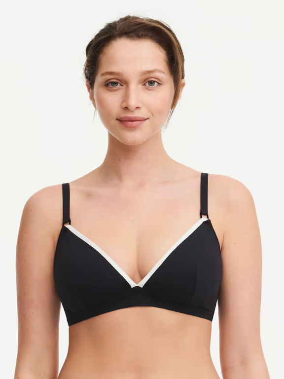 Authentic Wireless Swim Top Black/White - 0