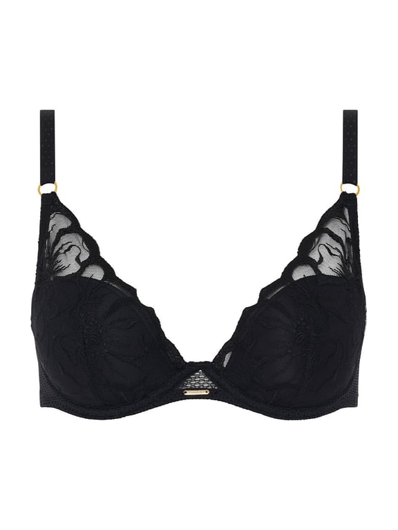 Chantelle | Fleurs - Fleurs Plunging T-Shirt Bra Black - 2