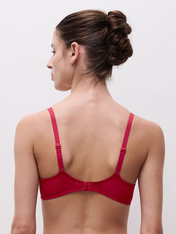 Fleurs Plunging T-Shirt Bra Candy Apple Shades - 2