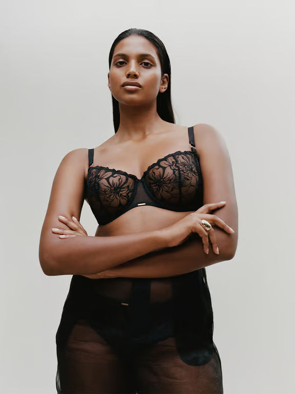 Fleurs Demi Bra Black - 9