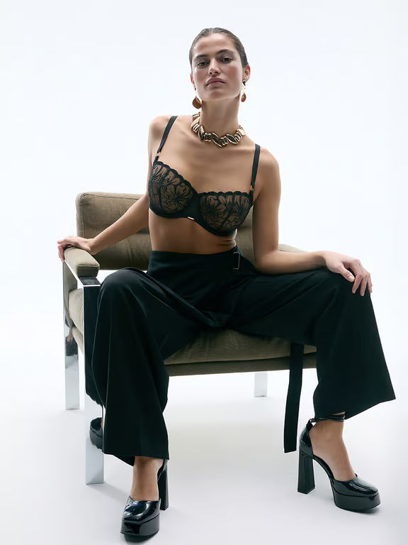 Fleurs Demi Bra Black - 6