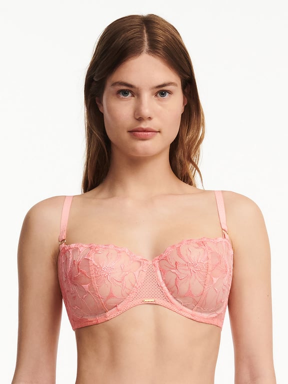 Demi balcony bra Chantelle Fleurs (Ivoire Doré)