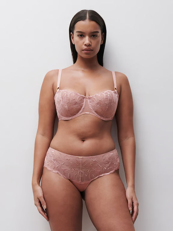 Fleurs Lace Unlined Demi Bra Rose Authentique - 5