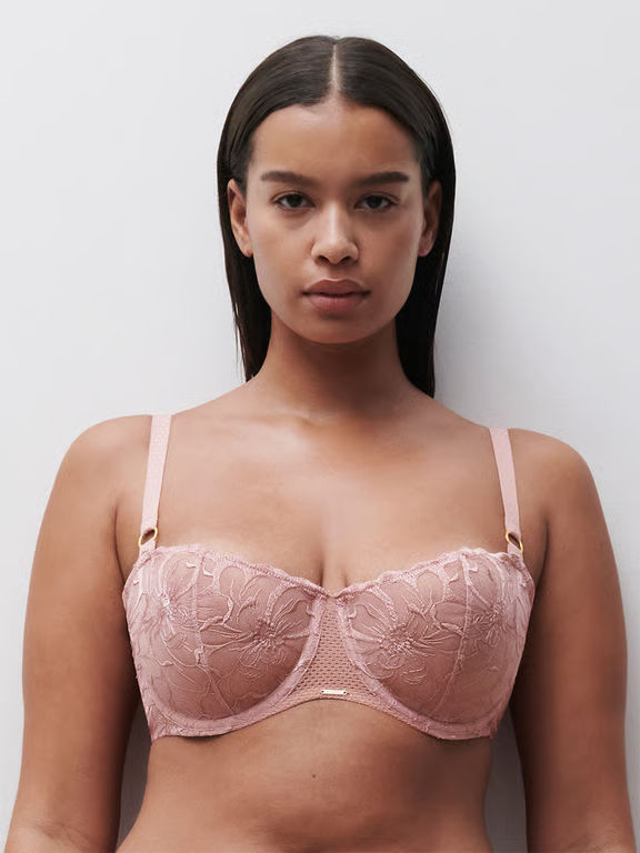 Chantelle | FLEURS - Fleurs Lace Unlined Demi Bra Rose Authentique - 1