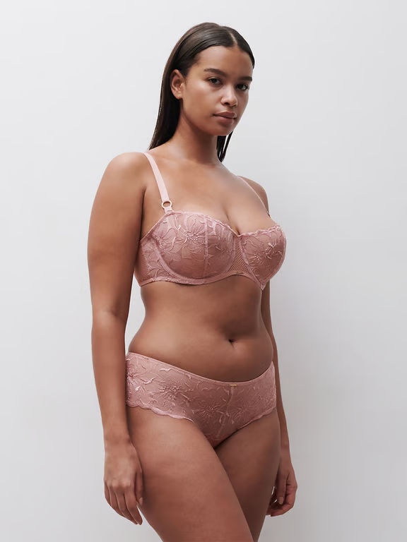 Fleurs Lace Unlined Demi Bra Rose Authentique - 3