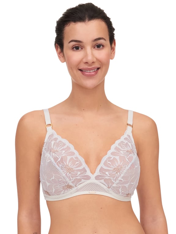 Fleurs Wirefree Bra Ivory/Gold - 0