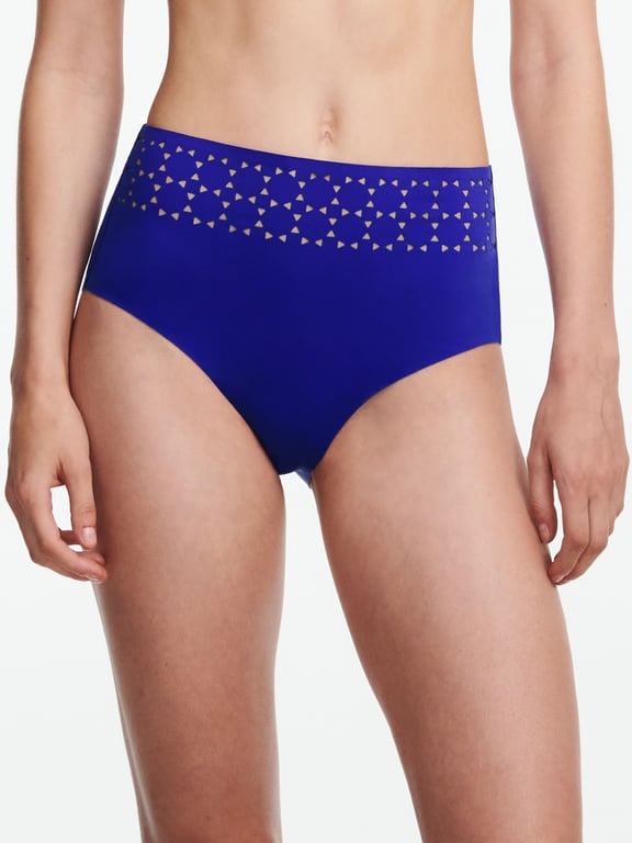 Pure Solar High Waist Swim Bottom Ultra Violet Blue - 0