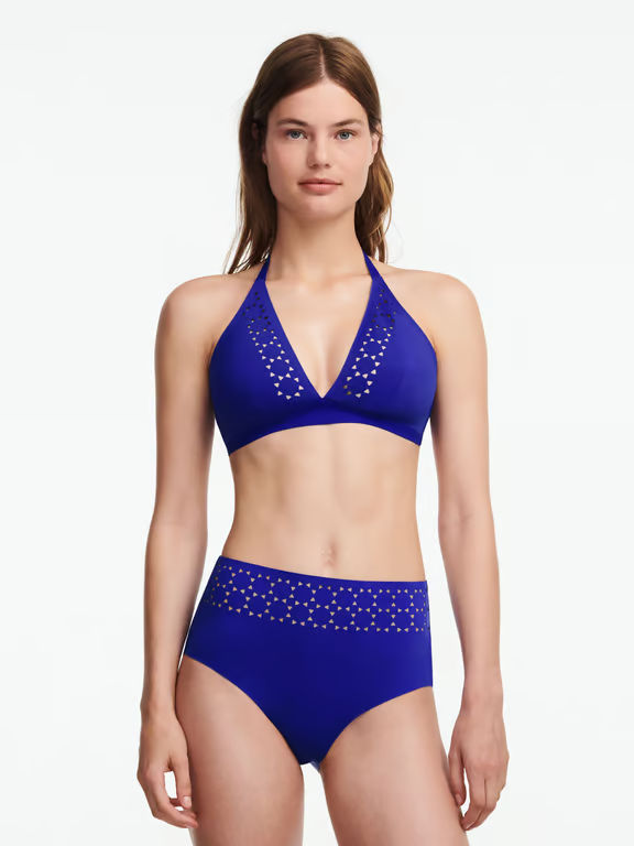 Pure Solar Triangle Swim Top Ultra Violet Blue - 1