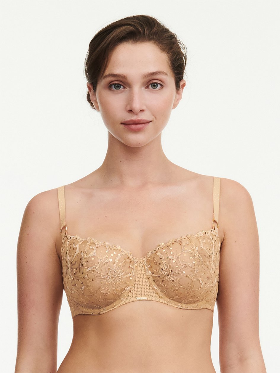 Fleurs Signature Demi Bra Toffee Sequins