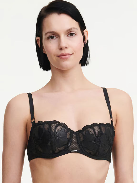Fleurs Signature Demi Bra Faux Leather Black - 5