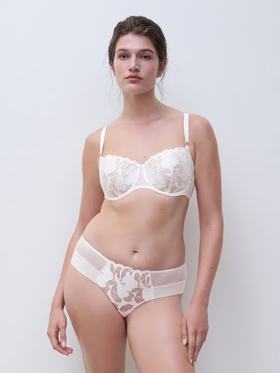 Fleurs Signature Lace Demi Bra Satin Milk - 6